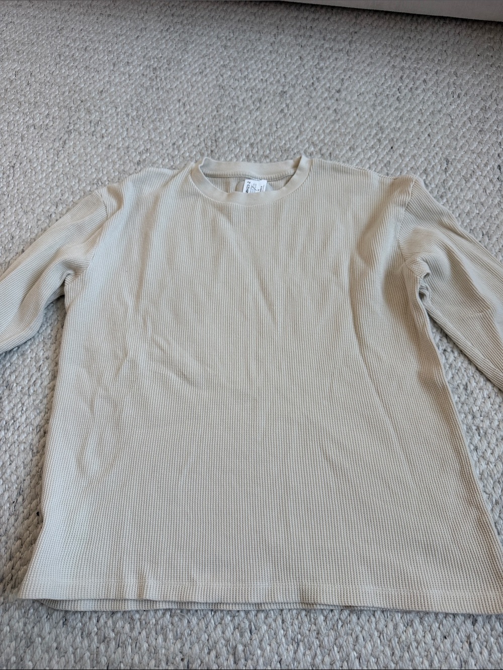 Joe's Jeans Long Sleeve Thermal Crewneck - Cream